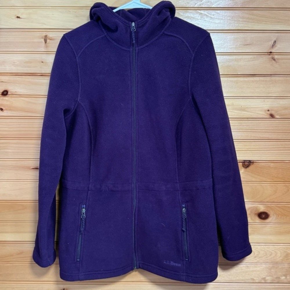 L.L. Bean Fleece Full Zip Purple Women’s Regular Medium